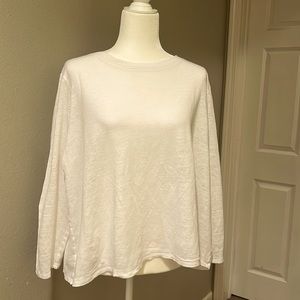 Organic, white linen easy shirt from Eileen Fisher!